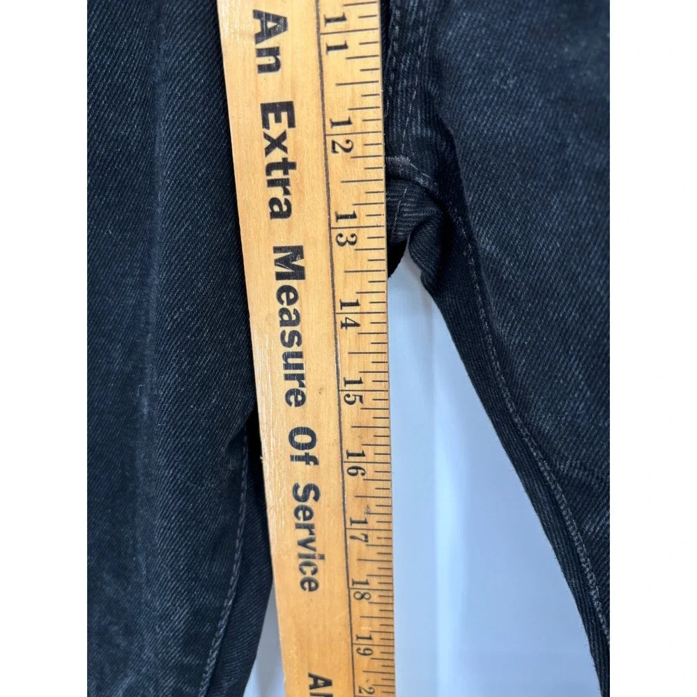 Levis 517 Mens 36x32 Bootcut Jeans  Black Faded Modified Hem Y2K Style Denim